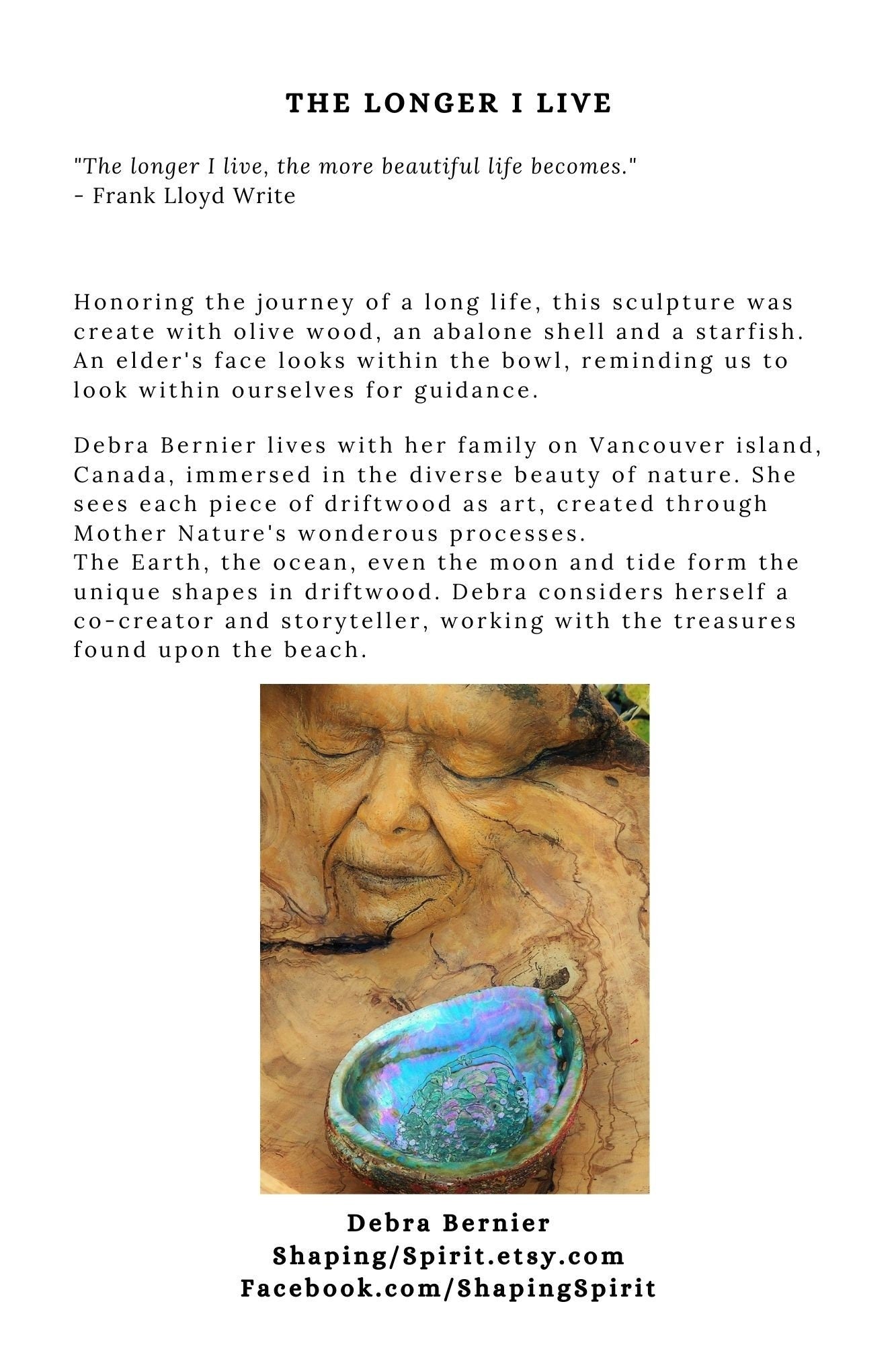 Art Card, The Longer I Live - FREE SHIPPING