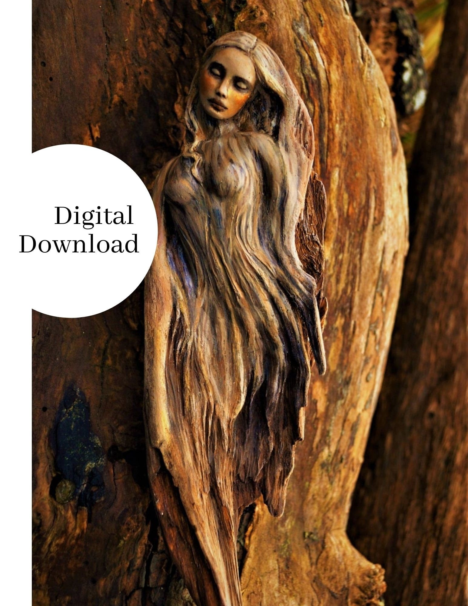 Digital Image,  "Listen to Your Own Living" - High Resolution, Printable Art by Debra Bernier