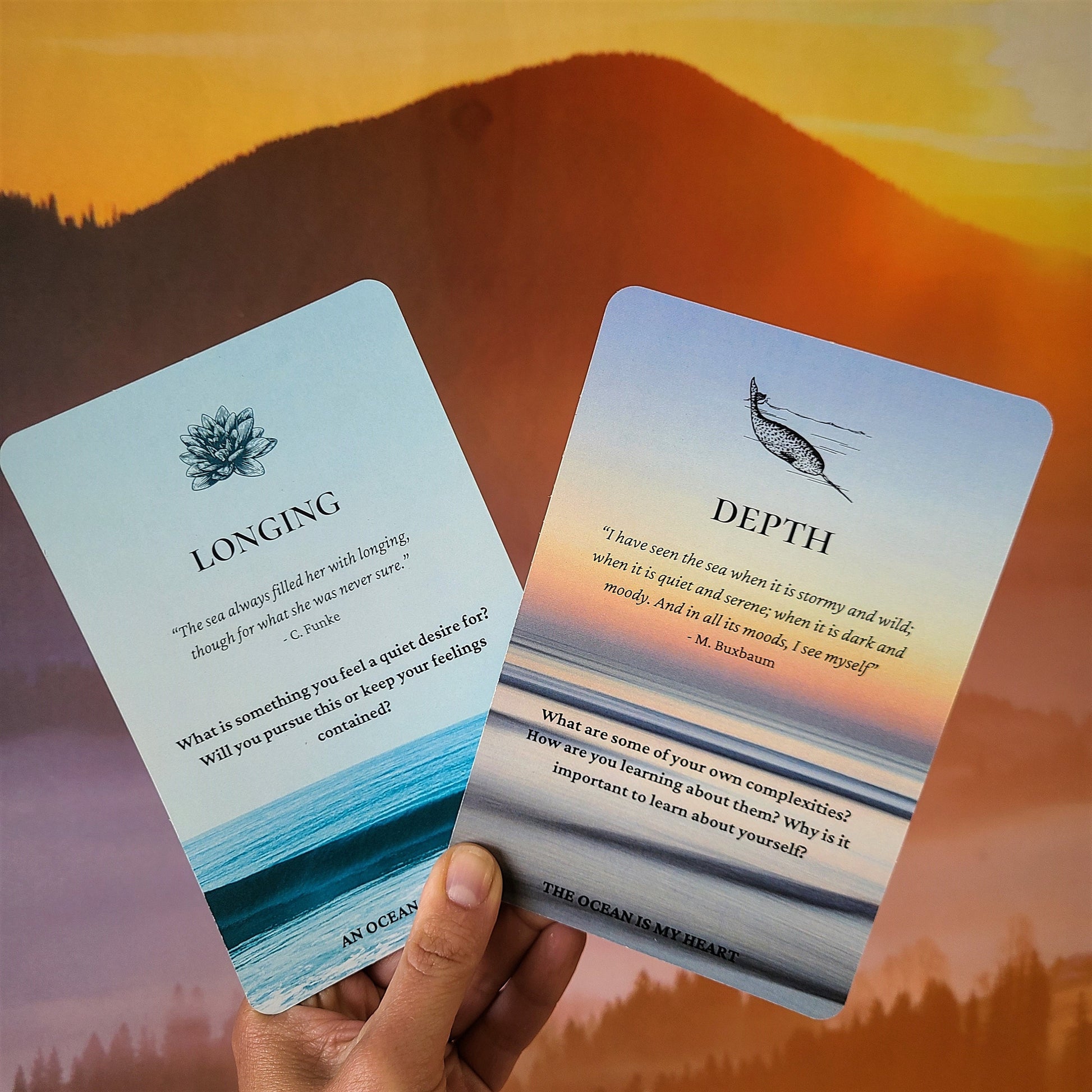 Ocean, Journey Deck, Art Collection with Guidance Questions by Debra Bernier, ShapingSpirit