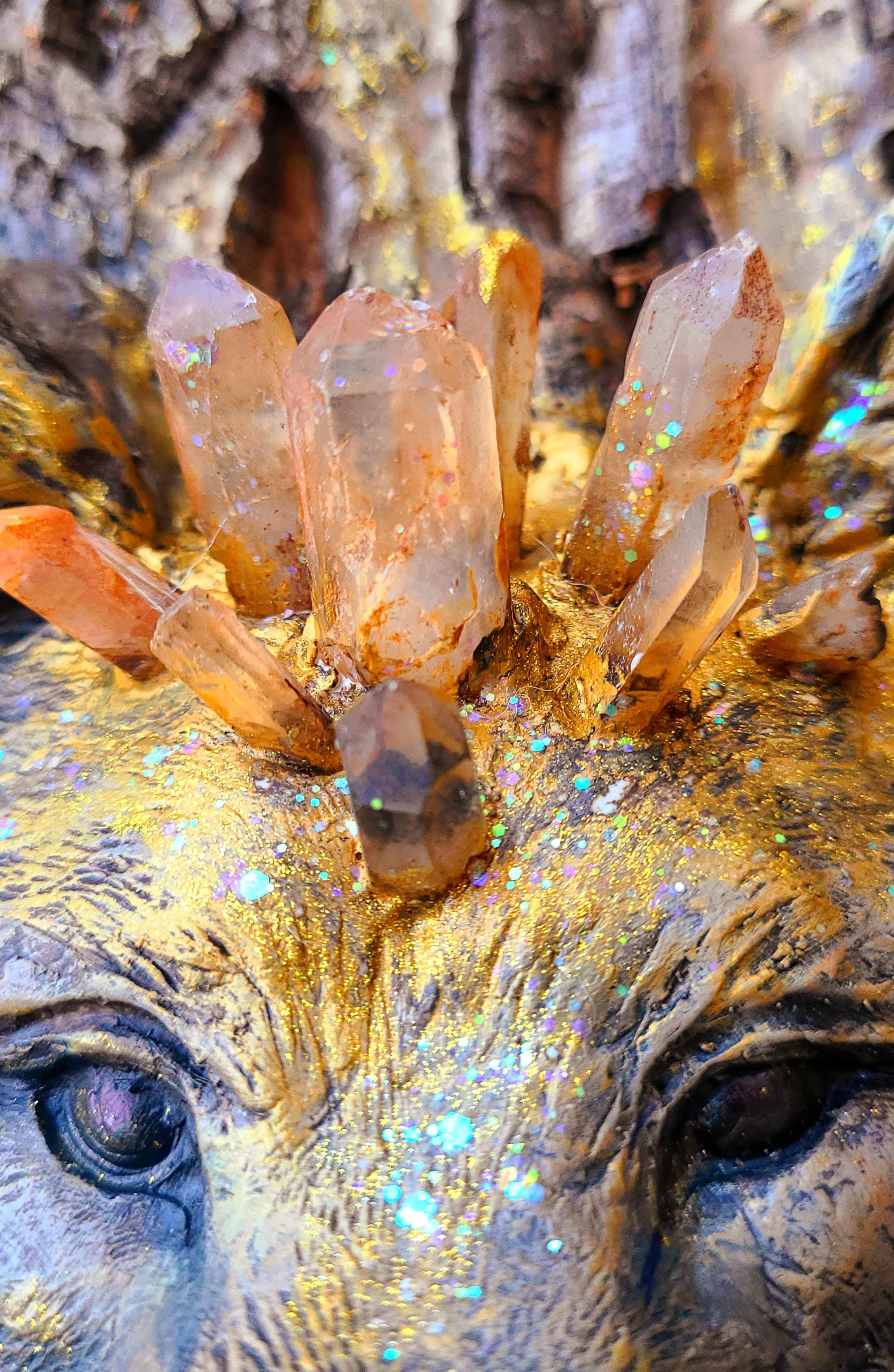 Fox Spirit Animal, Wisdom of the Trees, Sculpture by Debra Bernier Shaping Spirit