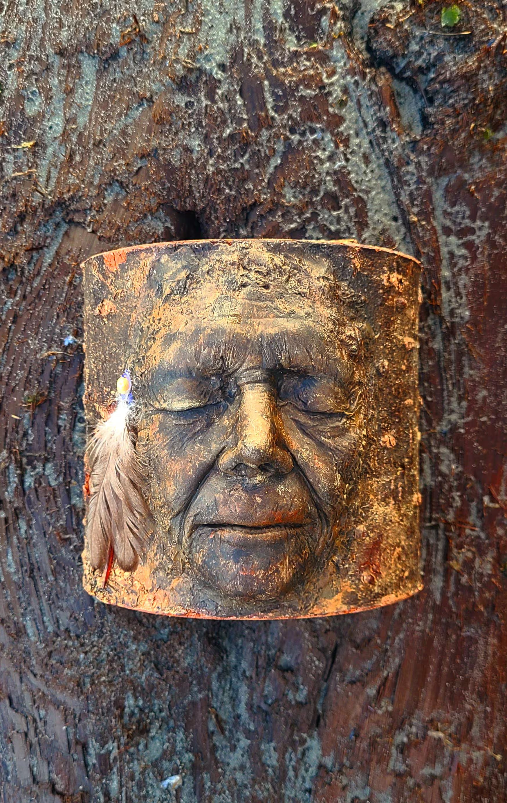 Nature Is Home – Tree Trunk Woman Spirit Sculpture in Wood