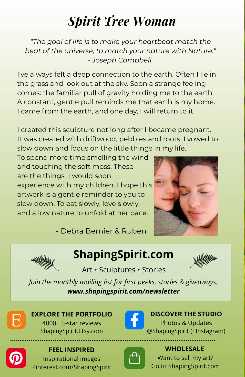 Spirit Tree Woman - Nature Art Card - Spiritual Greeting Card