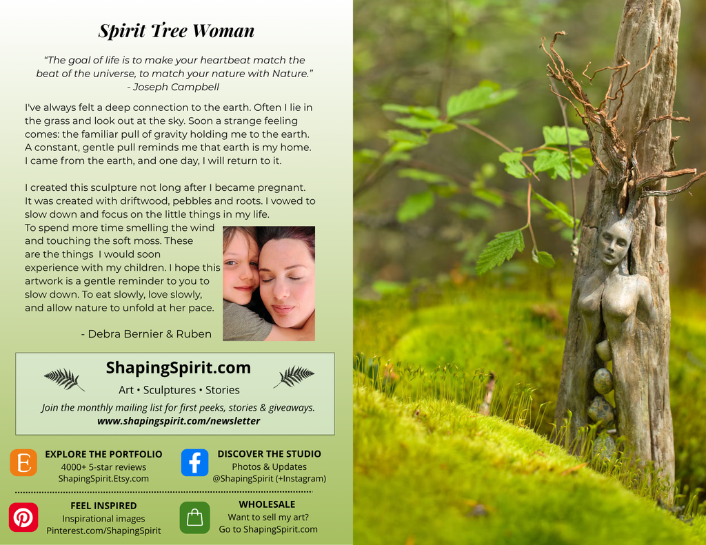 Spirit Tree Woman - Nature Art Card - Spiritual Greeting Card