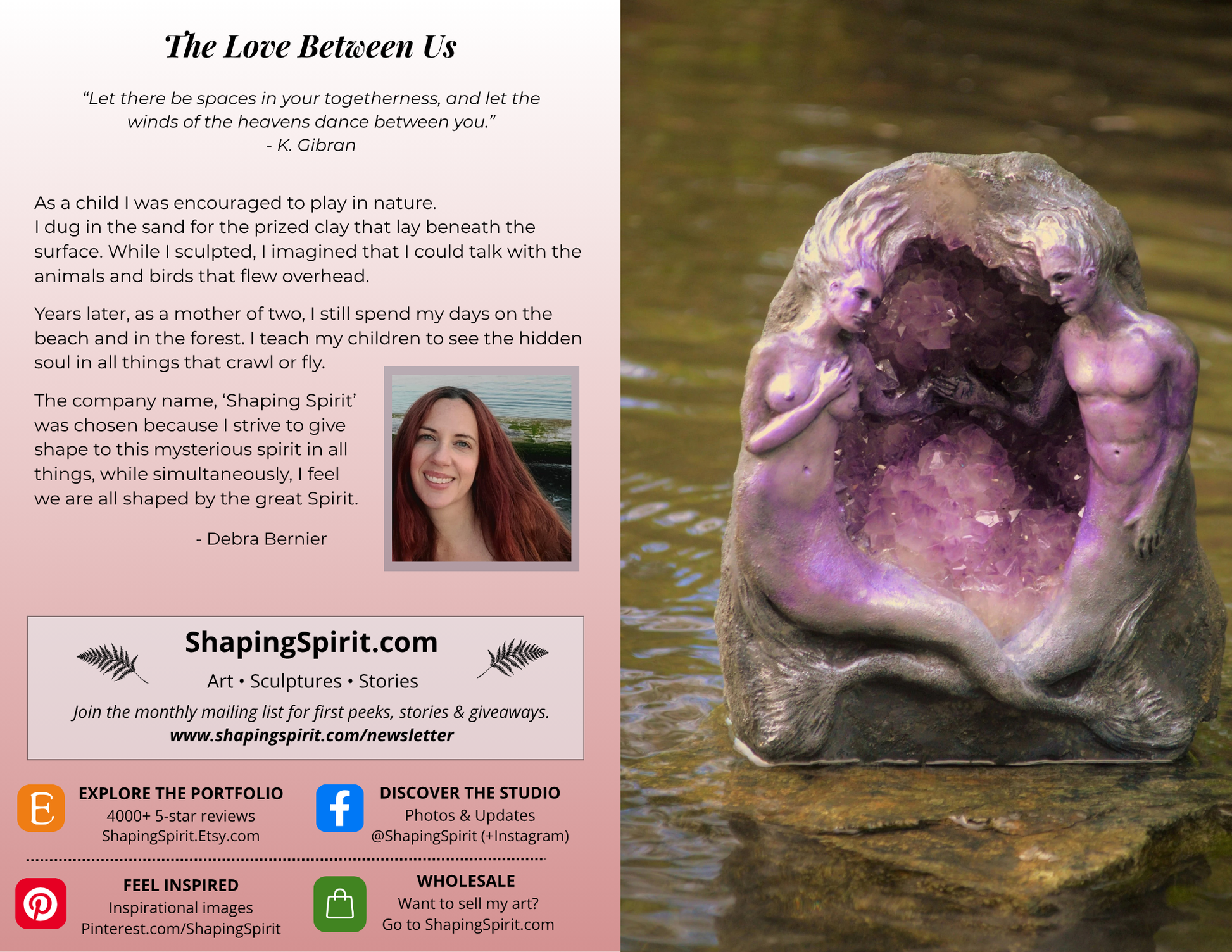 The Love Between Us - Love Art Card - Romantic Greeting Card
