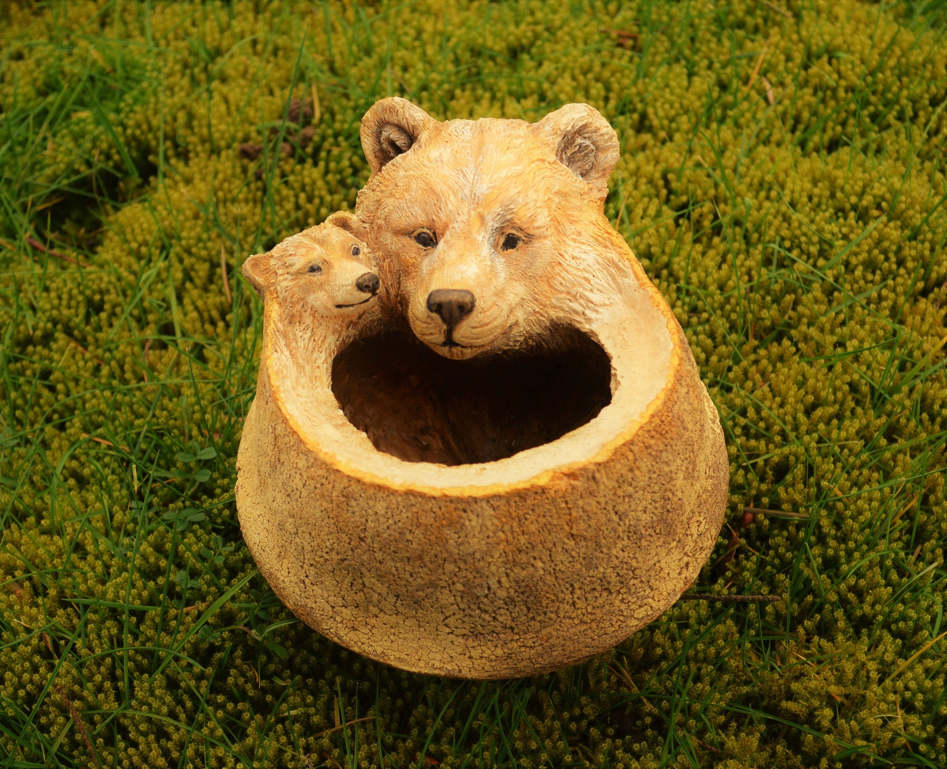 Mama Bear & Baby, Monkey Pot Bowl By Debra Bernier, Shaping Spirit