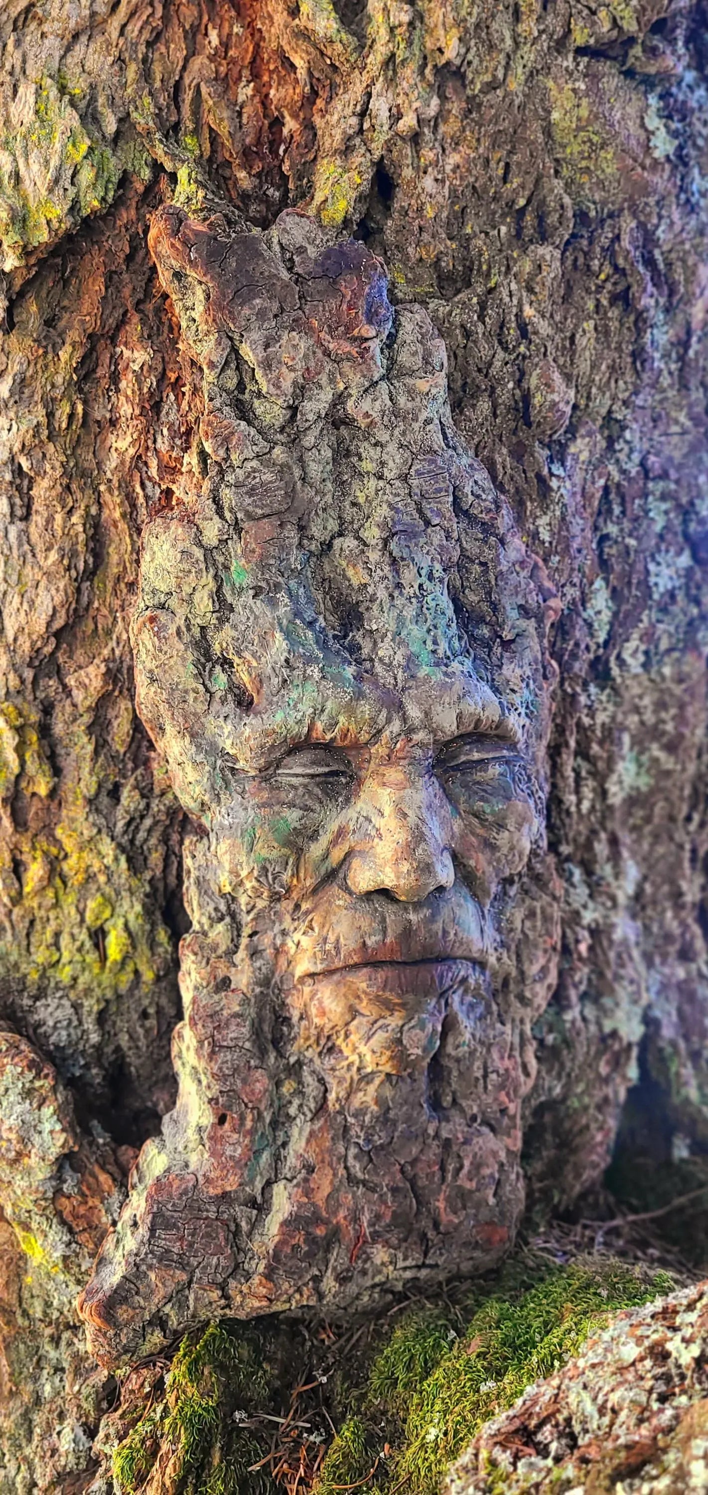 Listening Green Man Tree Spirit | Woodland Spiritual Art