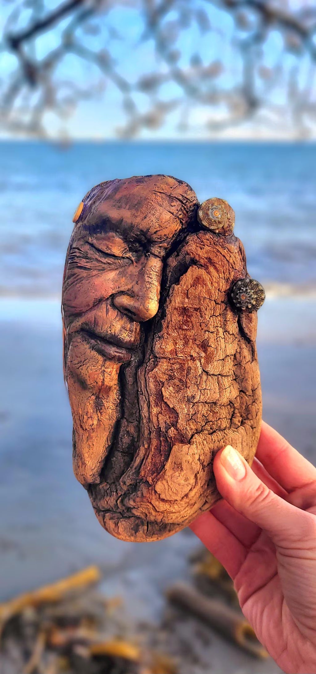 Resting Woman - Driftwood Bark Woman Sleeping Spirit