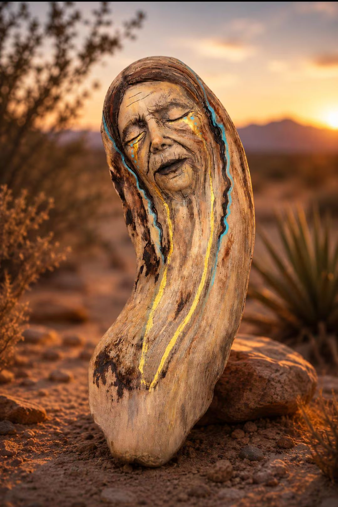 The Depth Of Love | Spiritual Driftwood Sculpture
