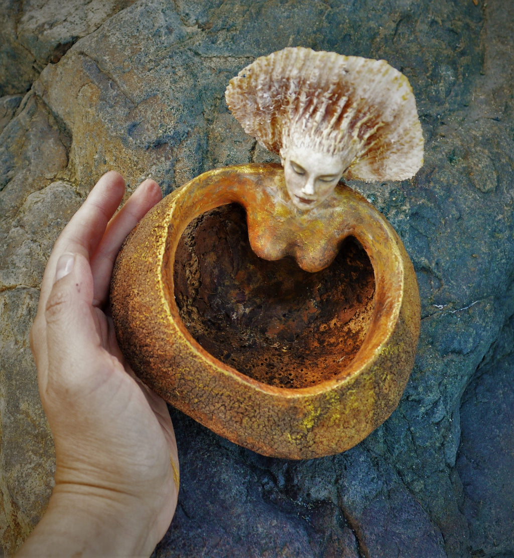 We Are Earth's Harmony, Offering Bowl Woman With Shell