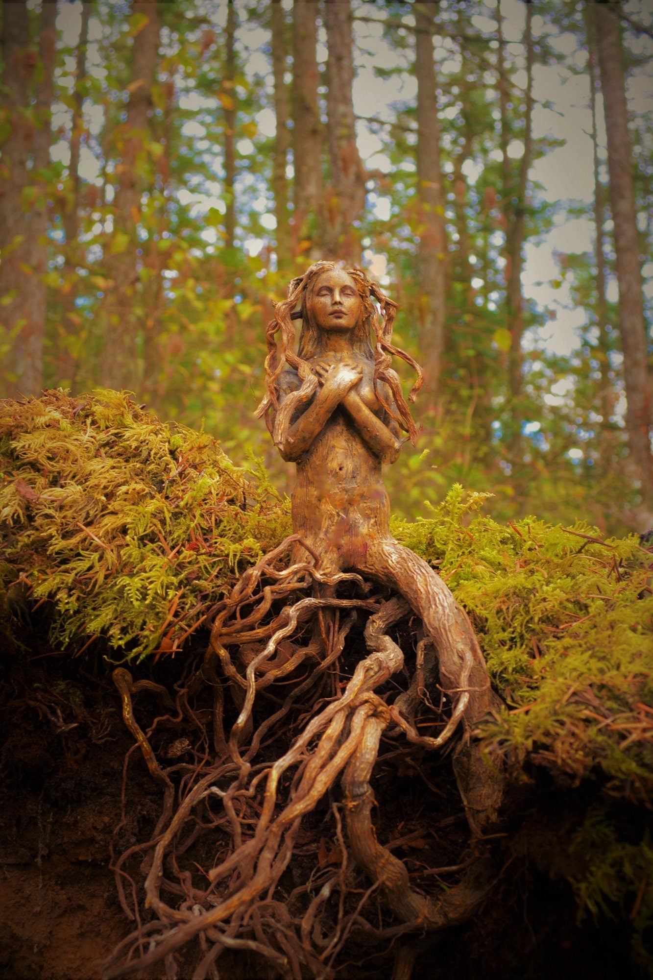 FREE SHIPPING - Art Card, The Tree and Me, by Debra Bernier, Shaping Spirit