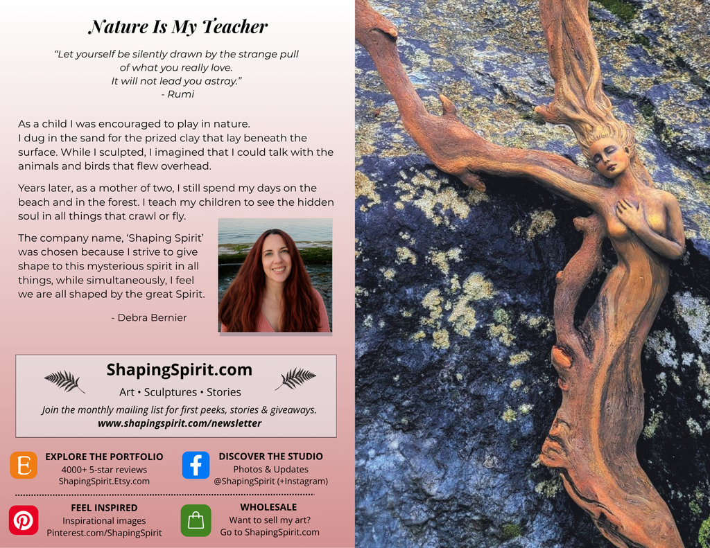 Nature is My Teacher - Nature Art Card - Inspirational Greeting Card