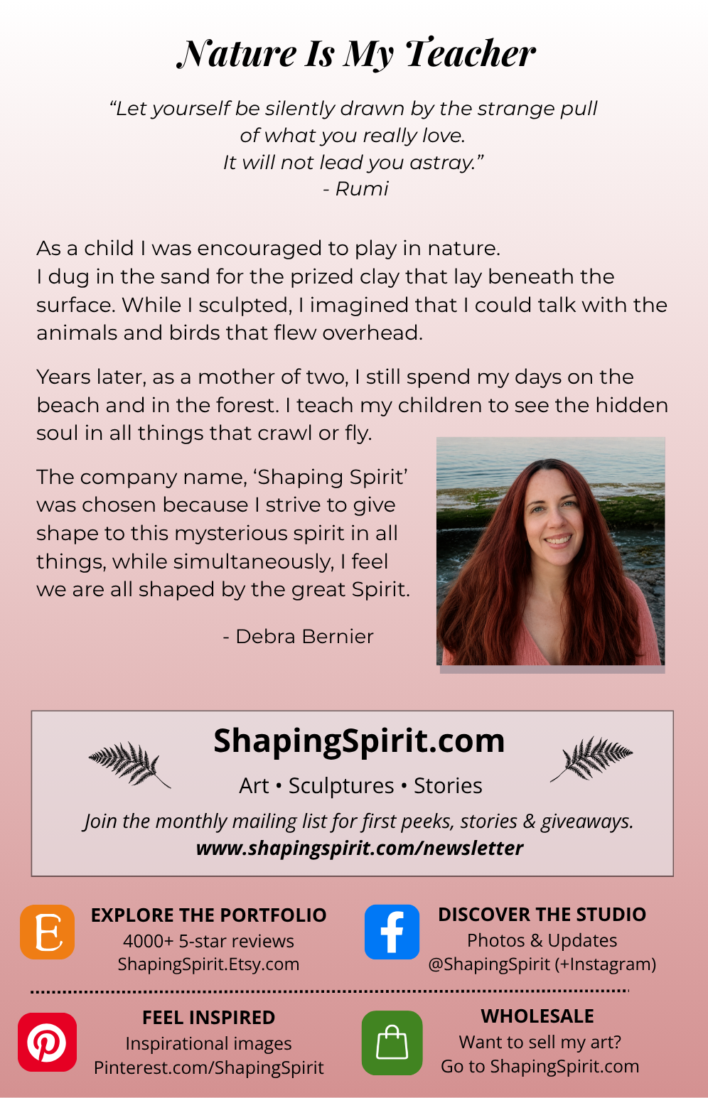 Nature is My Teacher - Nature Art Card - Inspirational Greeting Card