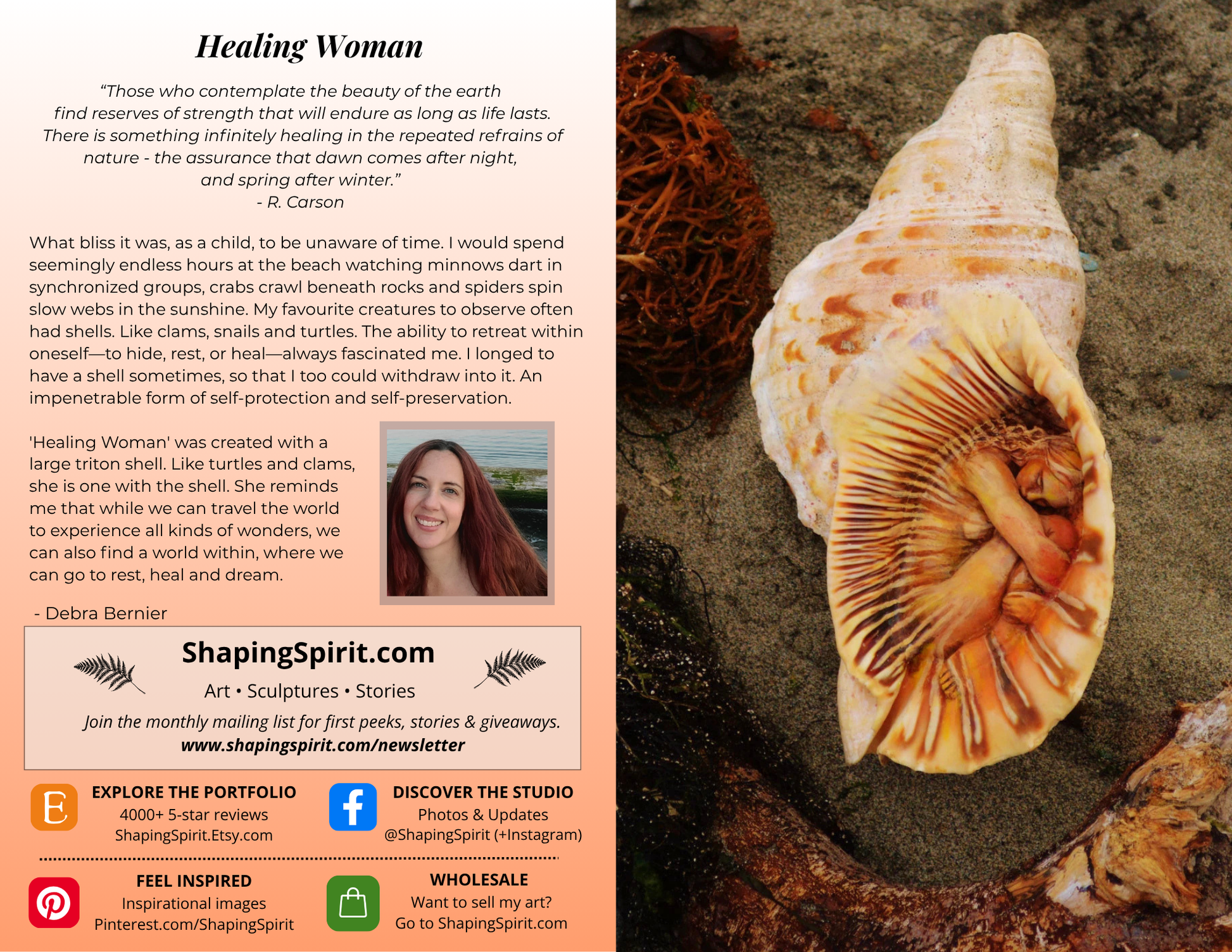 Healing Woman - Healing Art Card - Meaningful Greeting Card