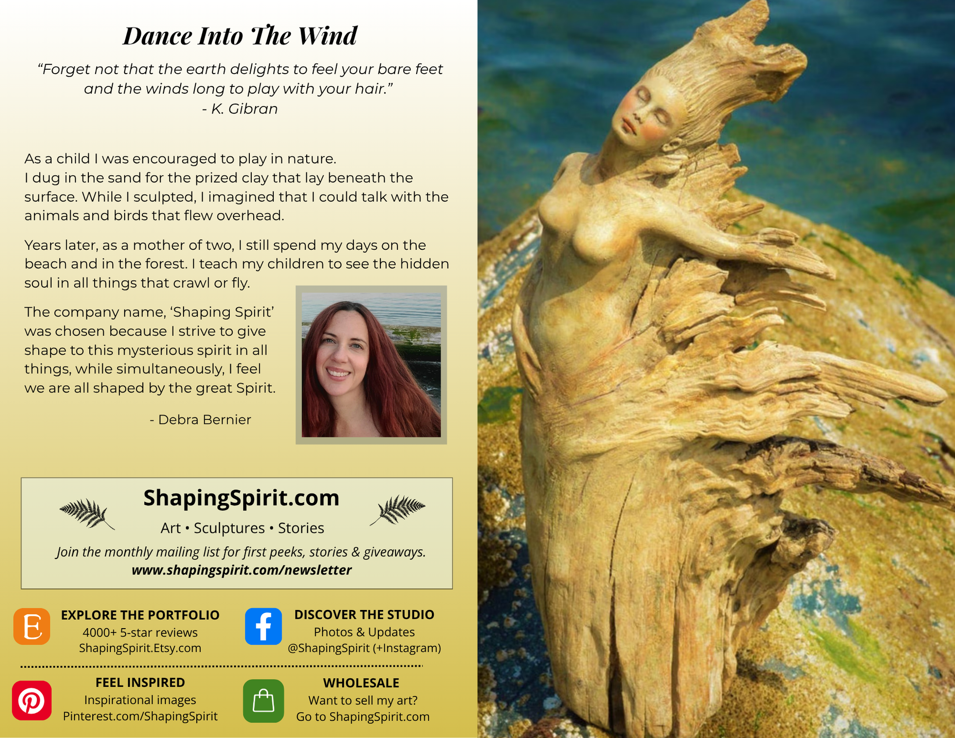 Dance Into the Wind - Nature Art Card - Inspirational Greeting Card