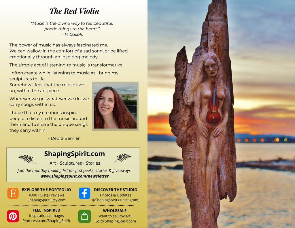 The Red Violin - Music Art Card - Inspirational Greeting Card