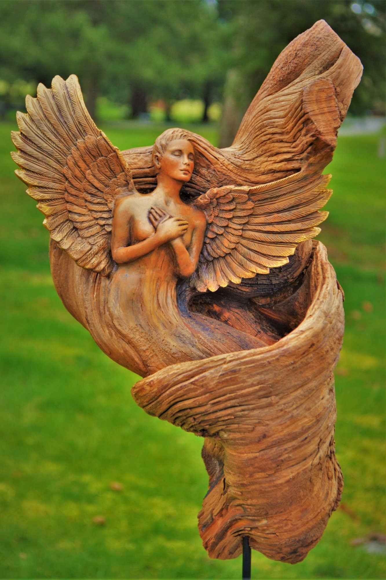 FREE SHIPPING - Art Card, Wings Unfolding Into the Sky, by Debra Bernier, Shaping Spirit