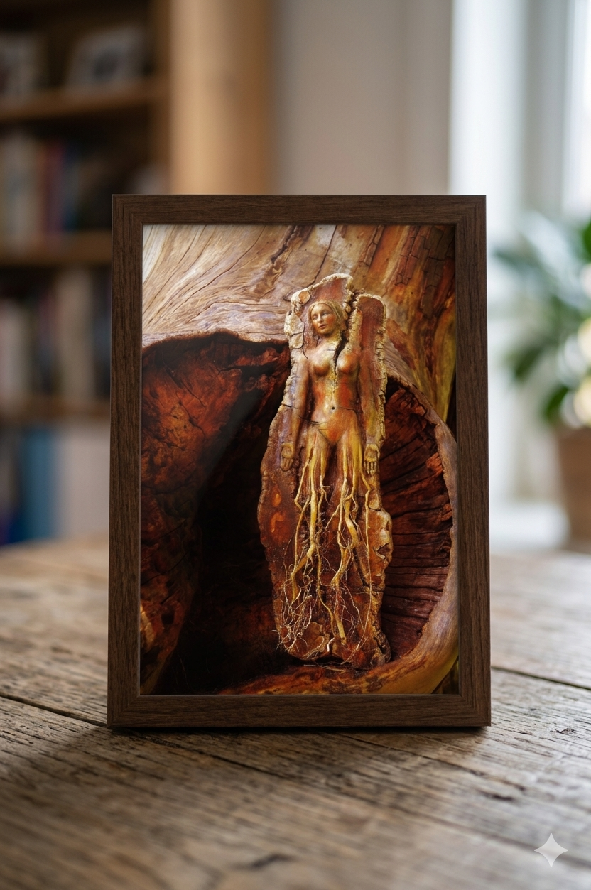One Breath, Roots Woman | Grounding Art Card | Spiritual Greeting Card