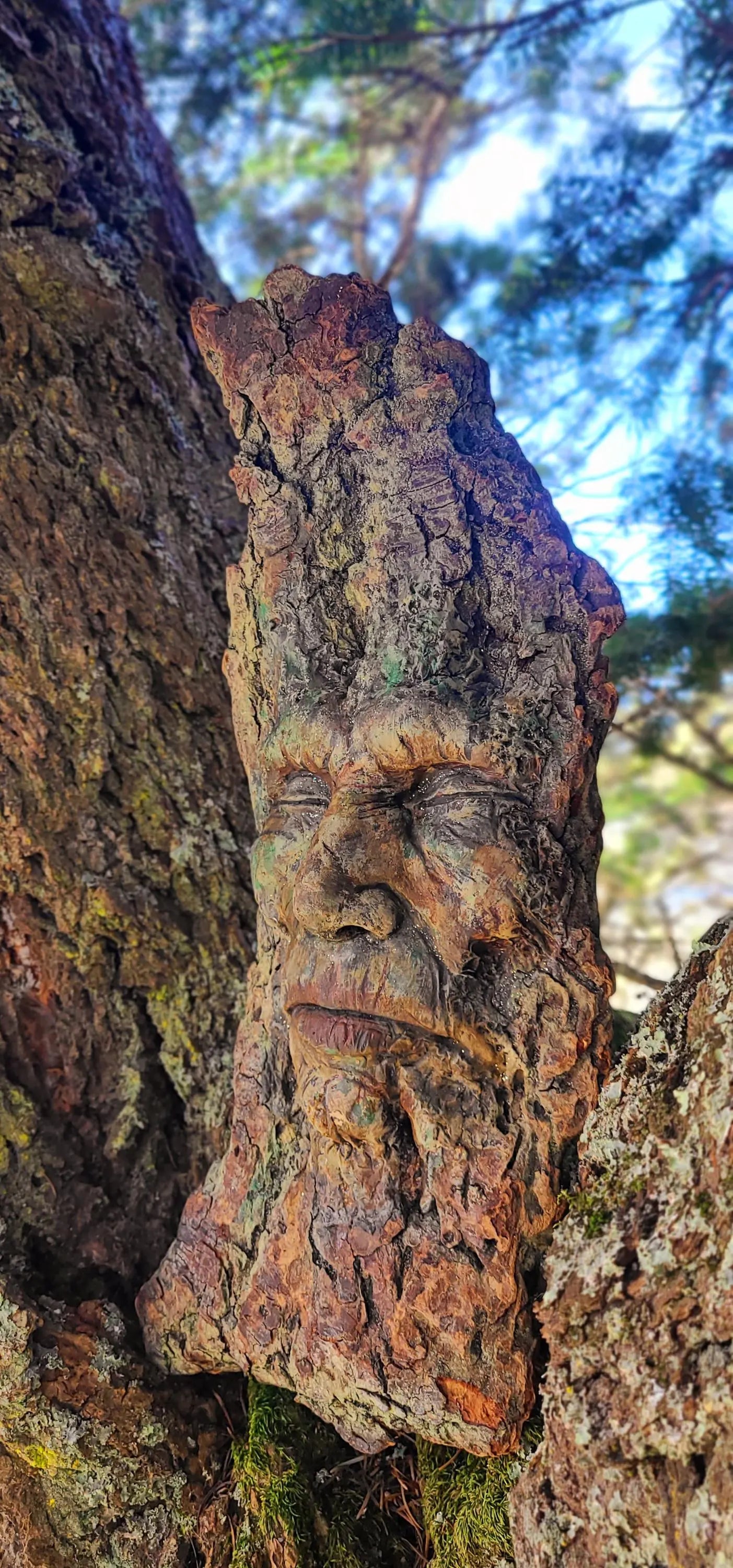 Listening Green Man Tree Spirit | Woodland Spiritual Art