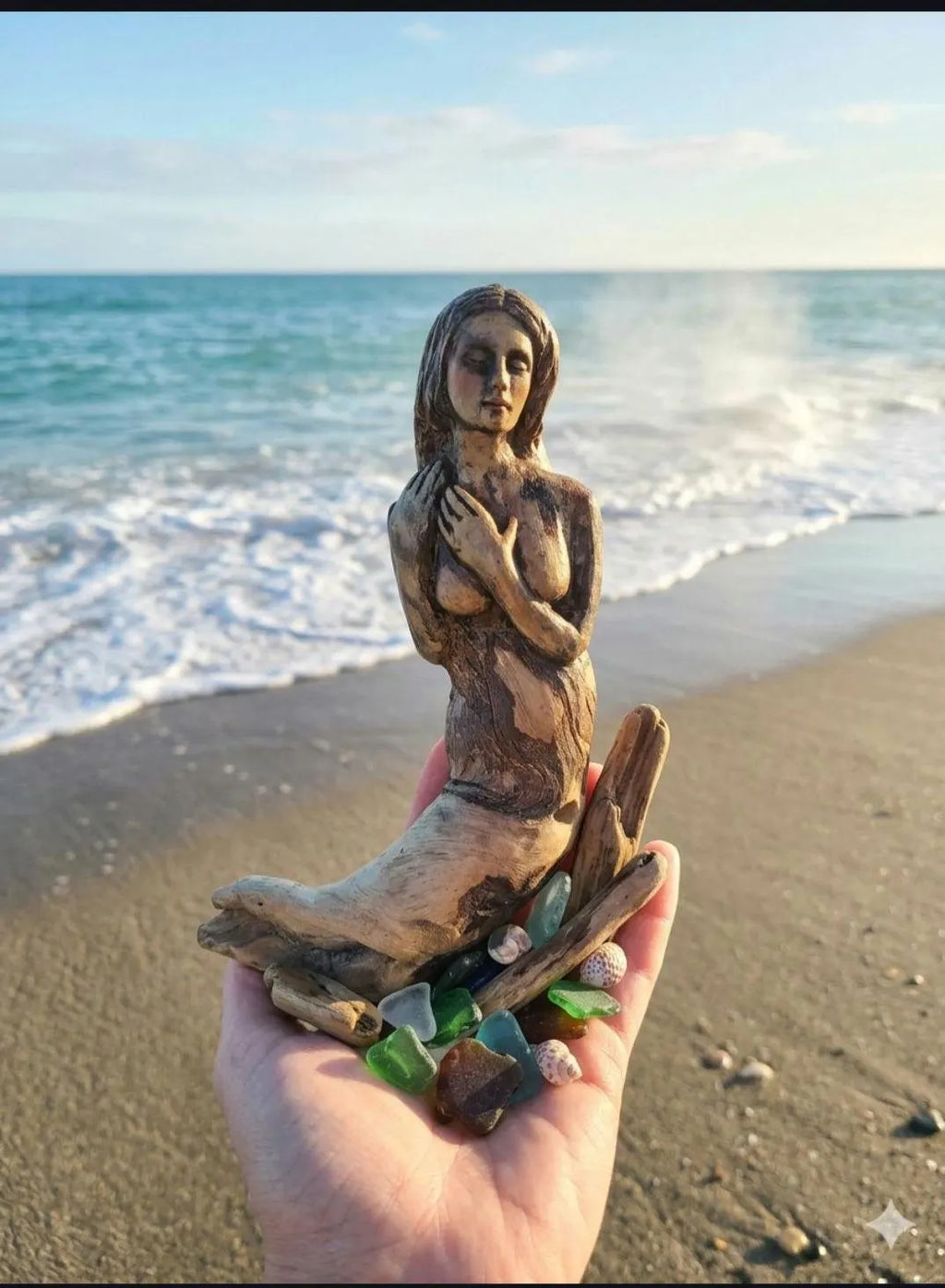 Wooden Mermaid Magical Being