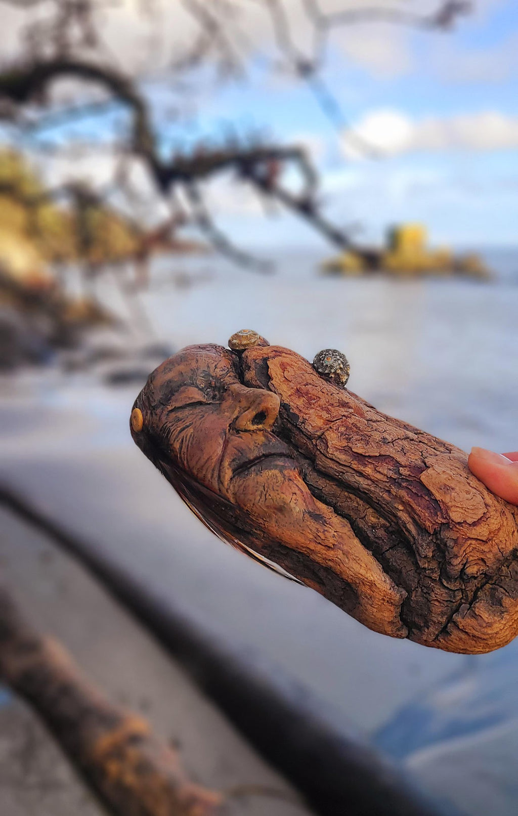 Resting Woman - Driftwood Bark Woman Sleeping Spirit