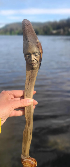 Sacred Wooden Talking Stick | Spiritual Healing