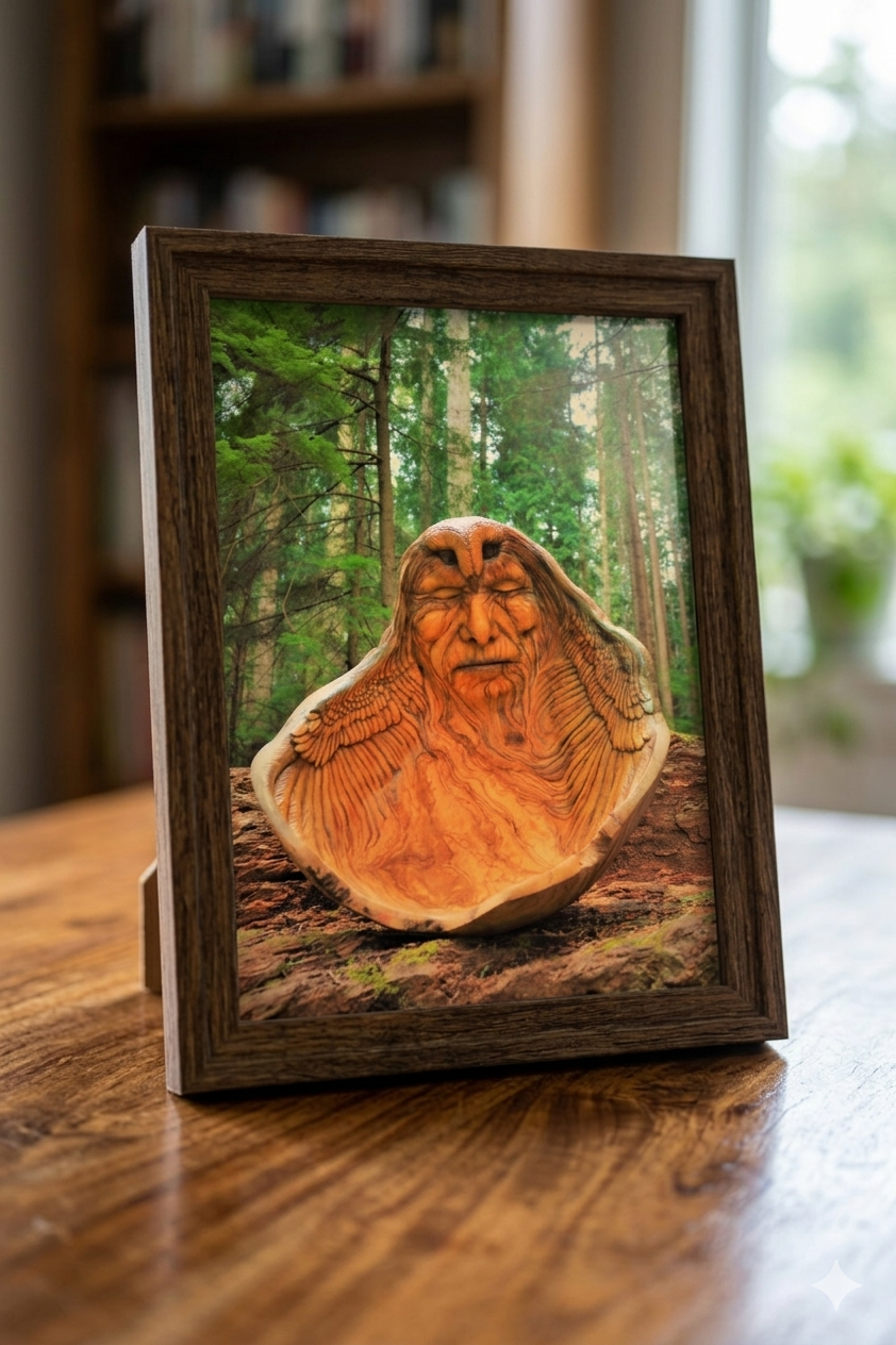 Owl Vision Bowl | Owl Art Card | Spiritual Greeting Card