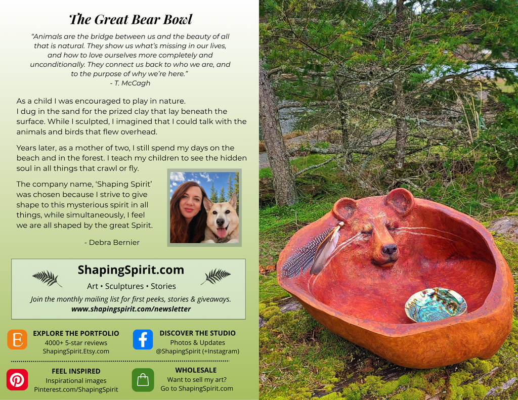 The Great Bear Bowl - Bear Art Card - Nature Inspired Greeting Card