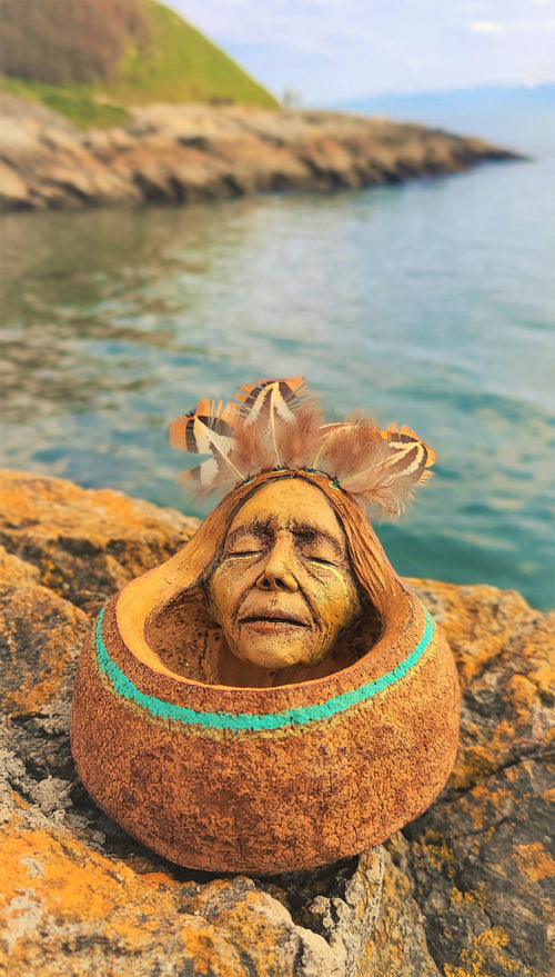 A Prayer Within, Money Pot Tree Seed Bowl, By Debra Bernier
