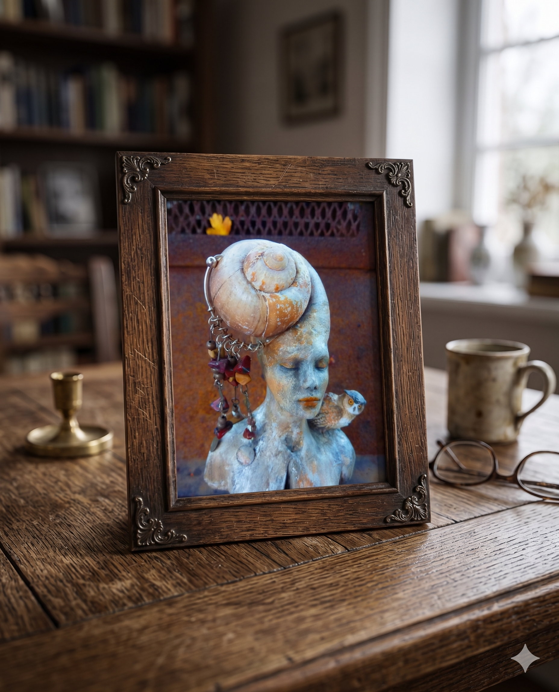 Snail Woman | Whimsical Art Card | Nature Inspired Greeting Card