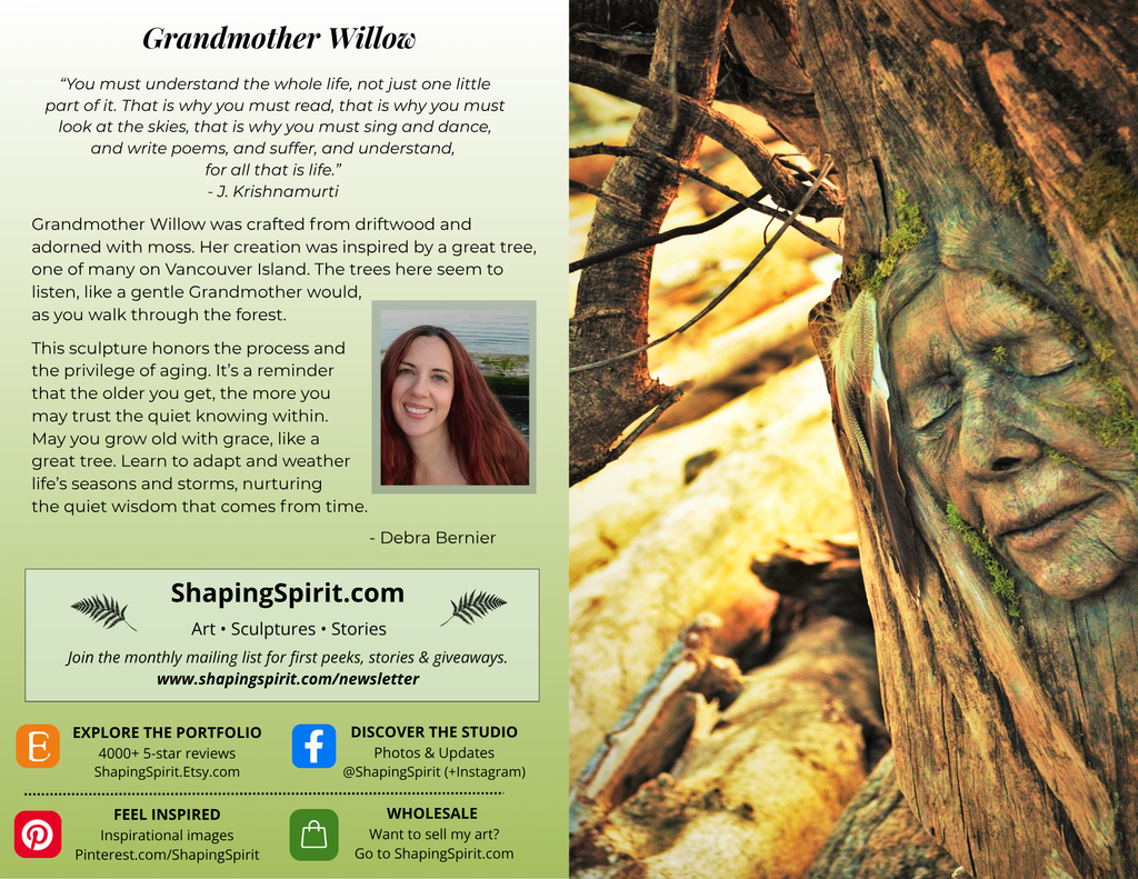 Grandmother Willow - Elder Wisdom Art Card - Nature Inspired Greeting Card