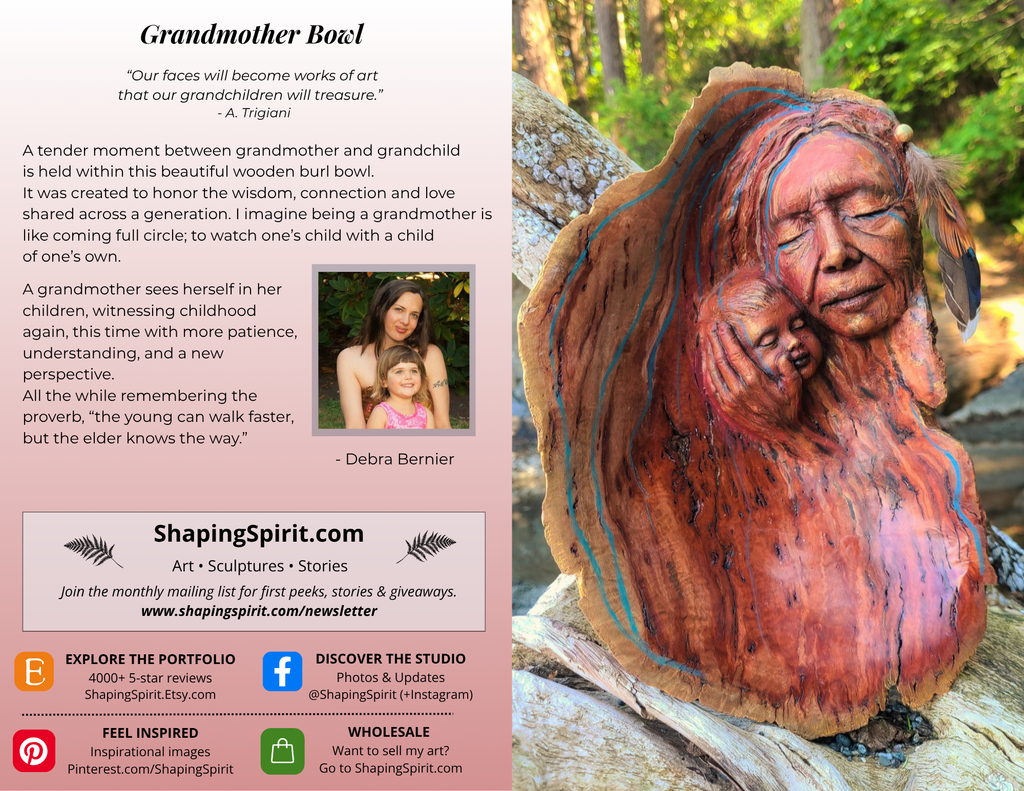 Grandmother Bowl - Grandmother Art Card - Meaningful Greeting Card