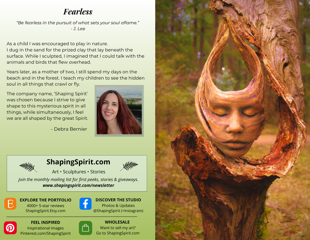 Fearless - Empowerment Art Card - Inspirational Greeting Card