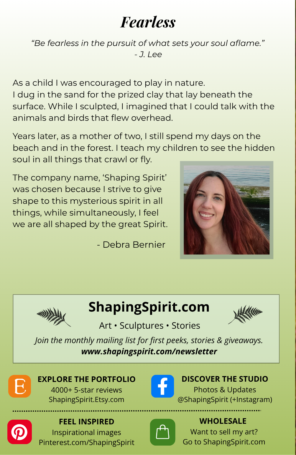 Fearless - Empowerment Art Card - Inspirational Greeting Card