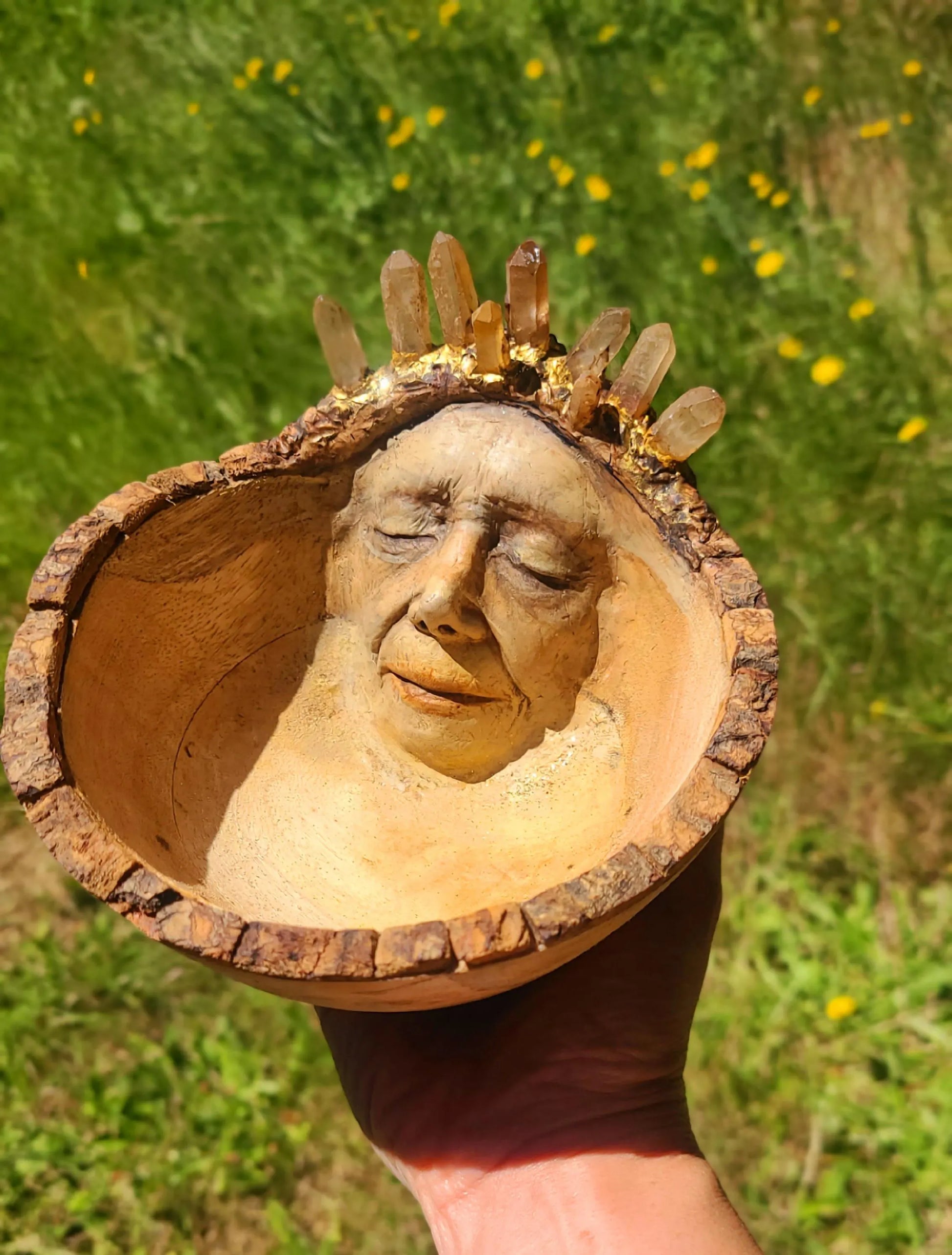 All That I Need, I Have Within Me | Crystal Spiritual Bowl Holder