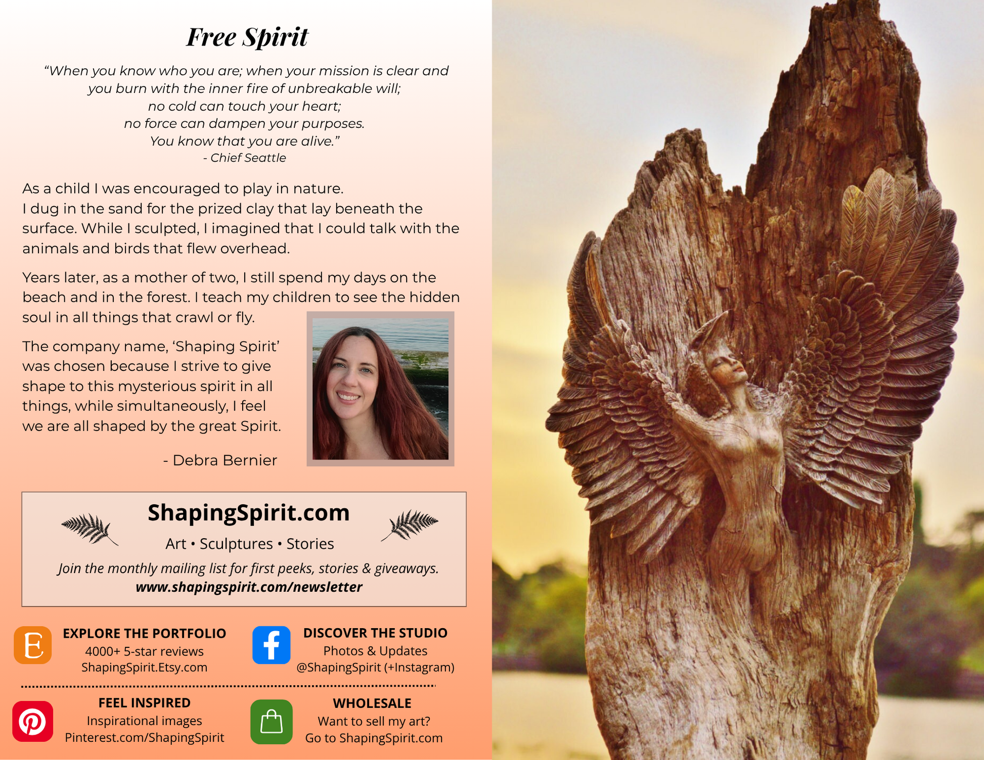 Free Spirit - Empowerment Art Card - Inspirational Greeting Card