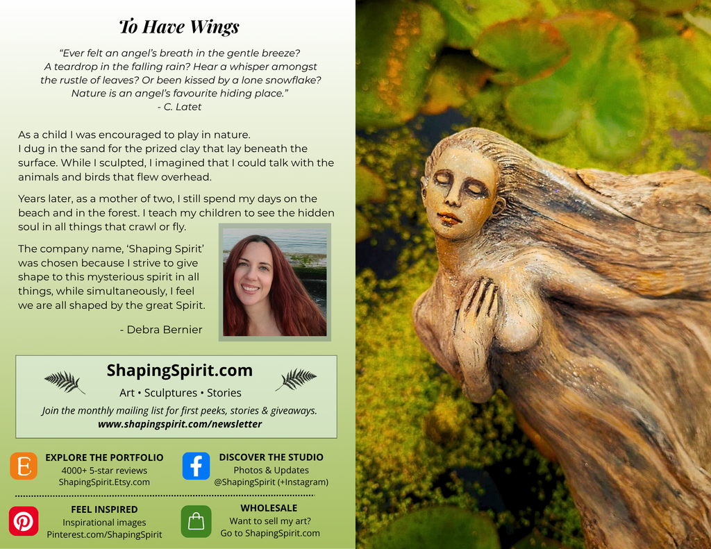 To Have Wings - Angel Art Card - Inspirational Greeting Card