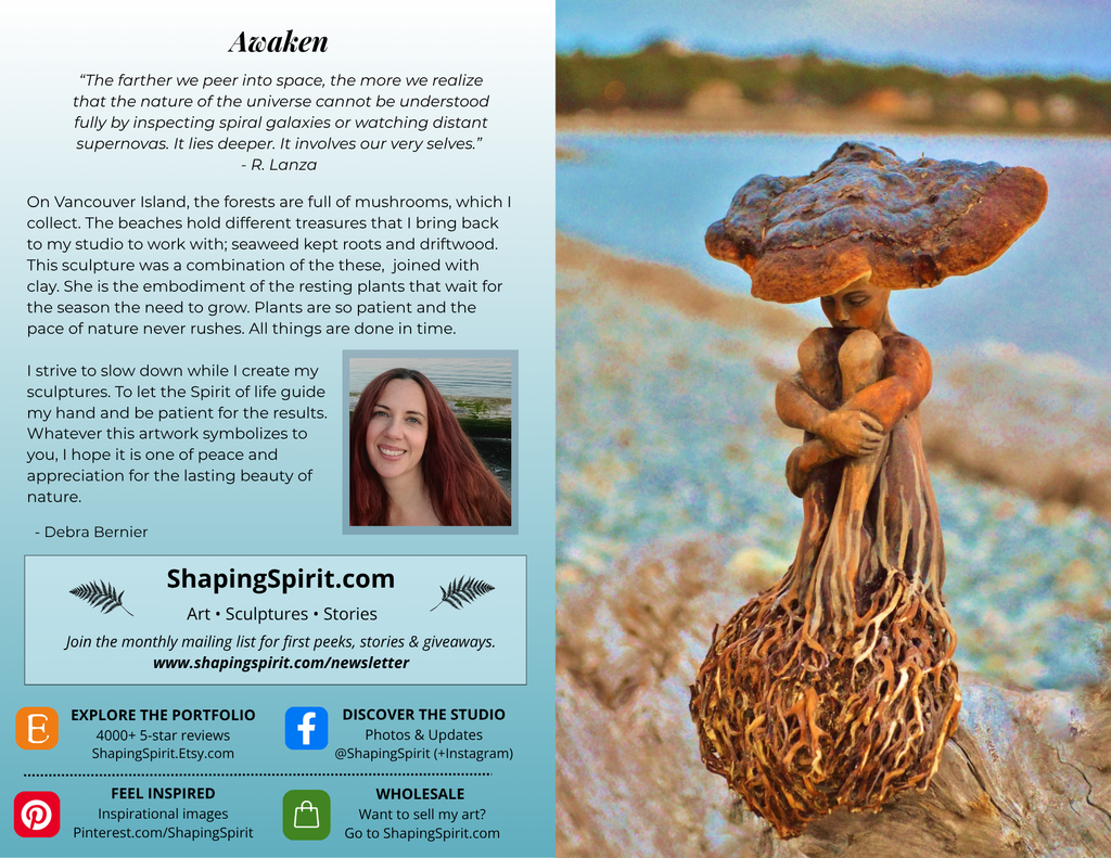 Awaken - Nature Art Card - Spiritual Greeting Card