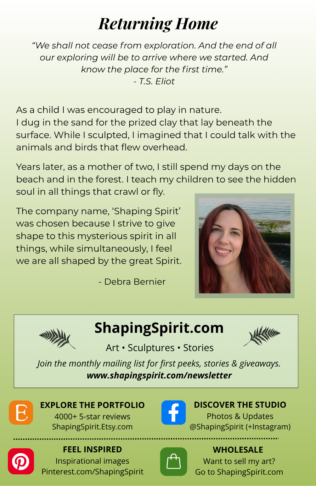 Returning Home (To Nature) - Nature Art Card - Inspirational Greeting Card