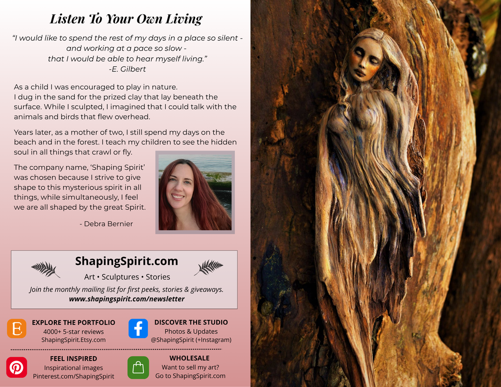 Listen to Your Own Living - Intuition Art Card - Inspirational Greeting Card
