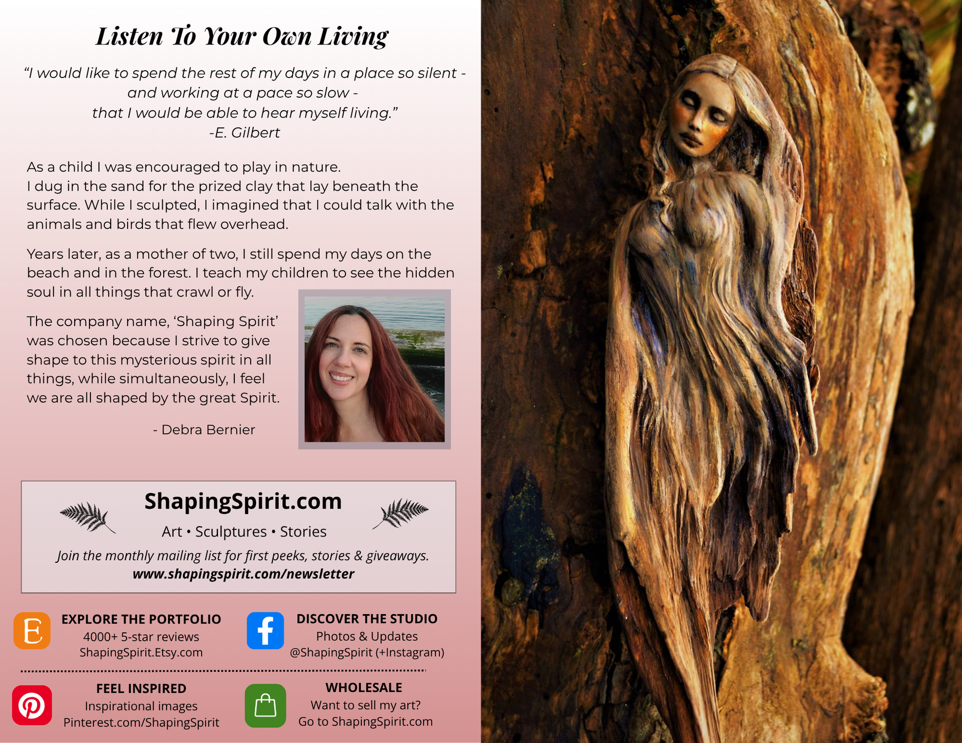 Listen to Your Own Living - Intuition Art Card - Inspirational Greeting Card