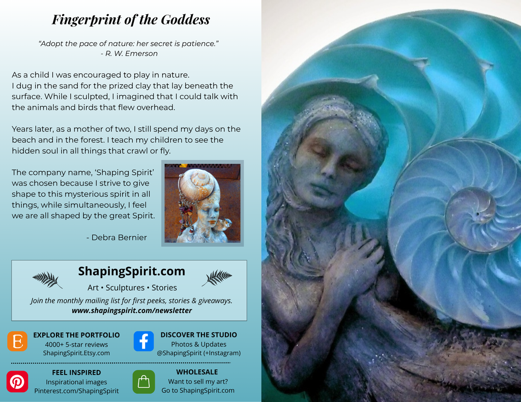Fingerprint of The Goddess - Goddess Art Card - Spiritual Greeting Card