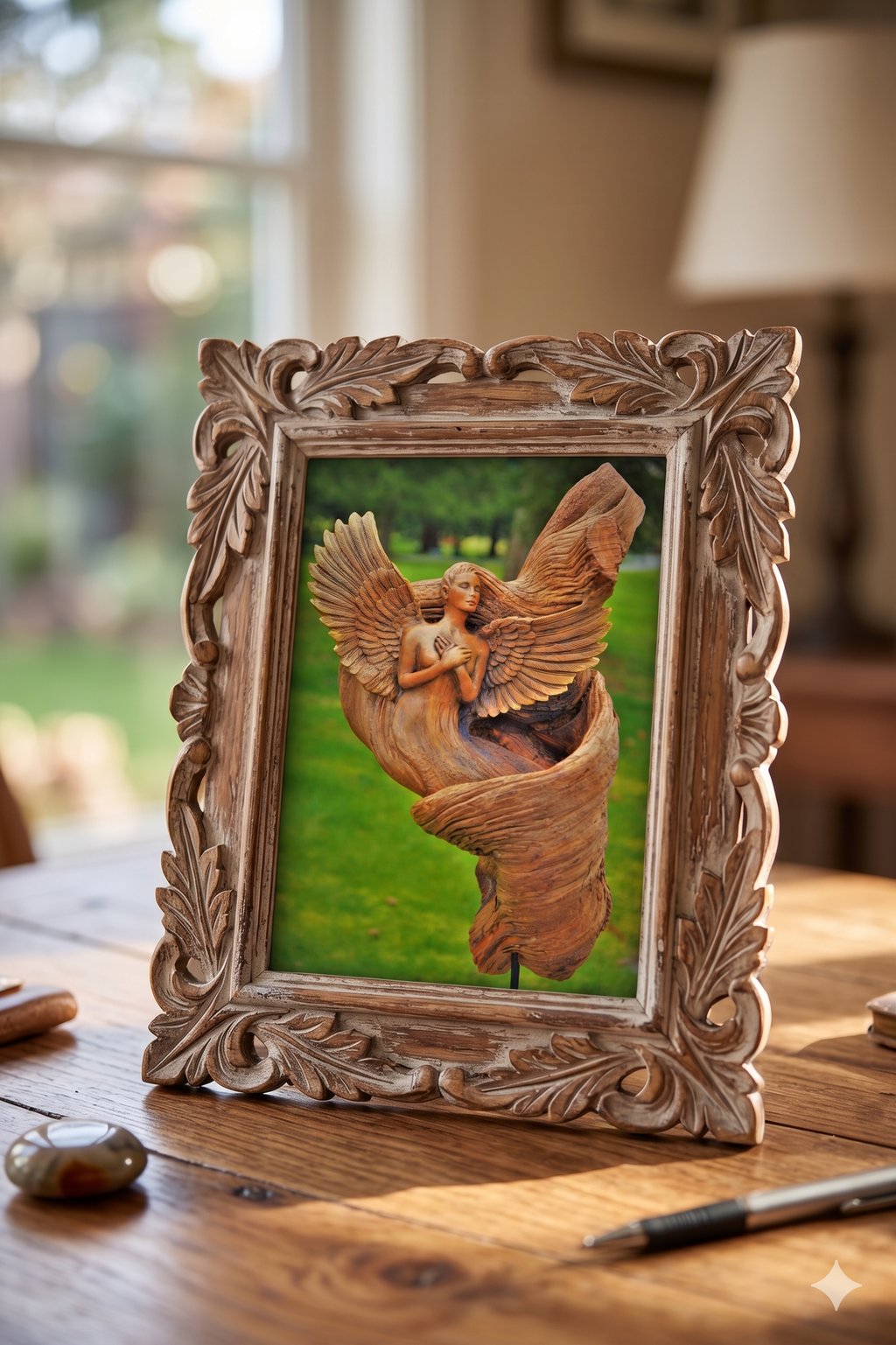 Wings Unfolding Into the Sky | Angel Art Card | Inspirational Greeting Card