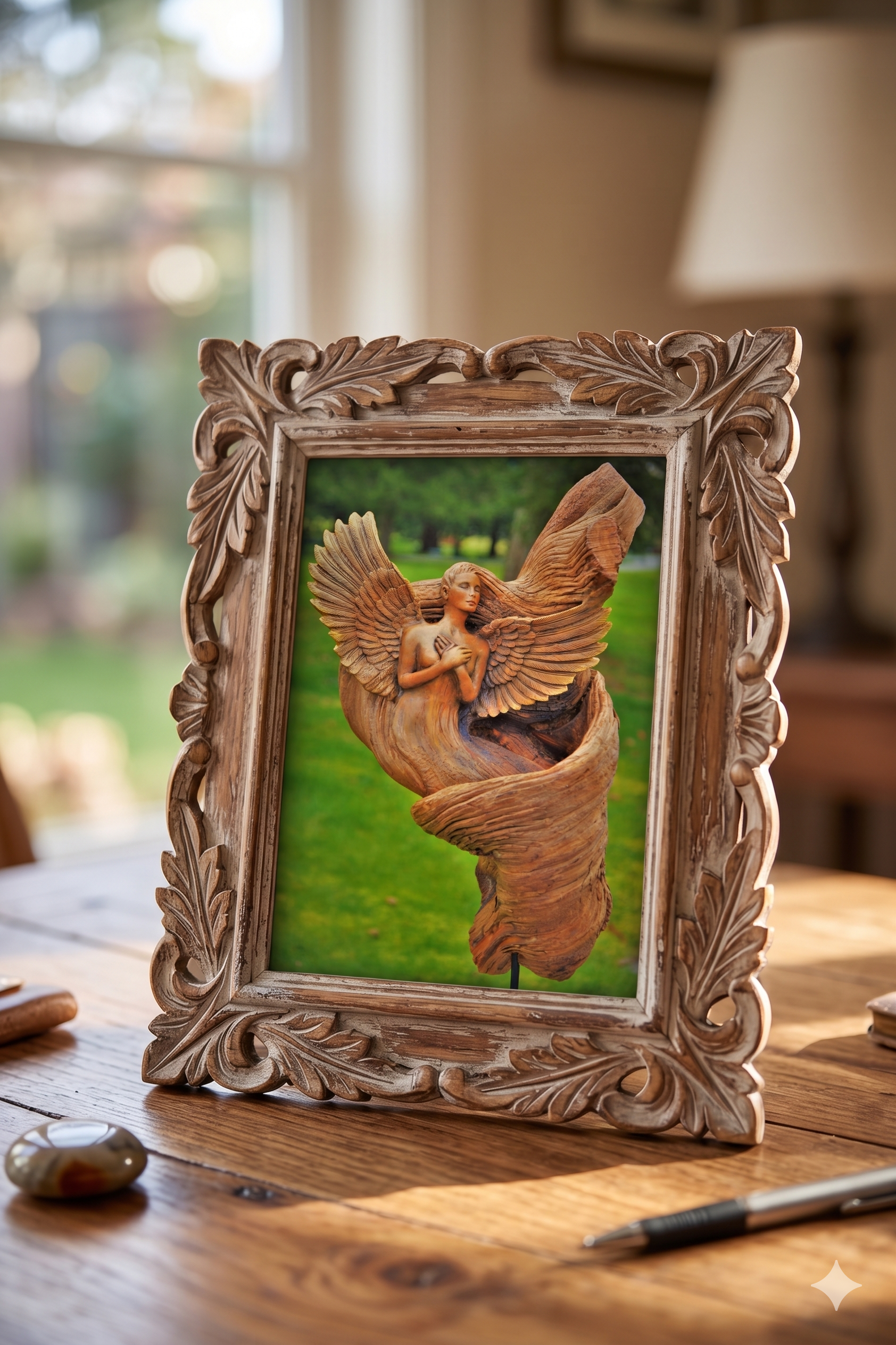 Wings Unfolding Into the Sky | Angel Art Card | Inspirational Greeting Card