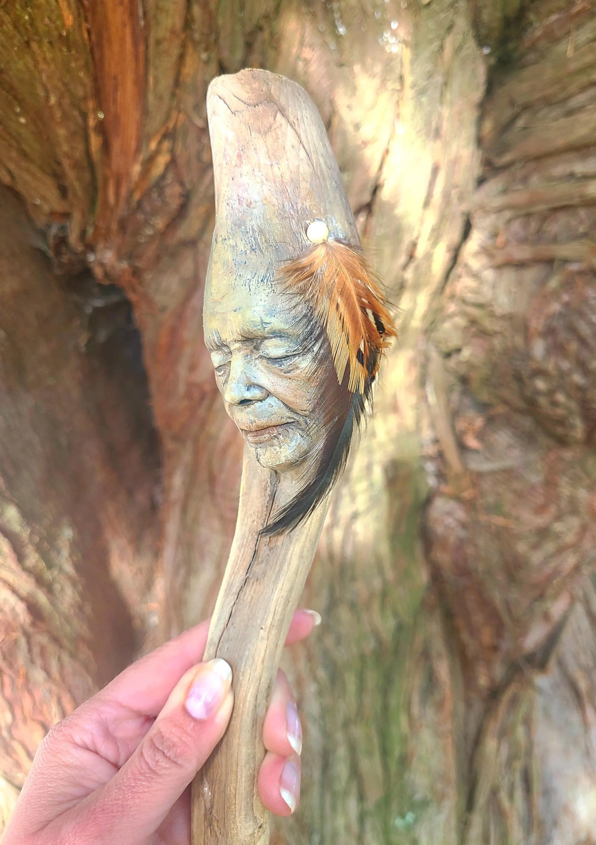 Sacred Wooden Talking Stick | Spiritual Healing