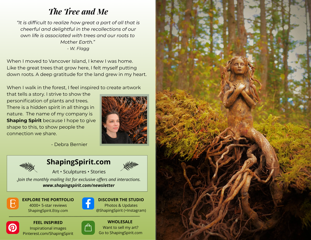 The Tree and Me - Forest Art Card - Nature Inspired Greeting Card