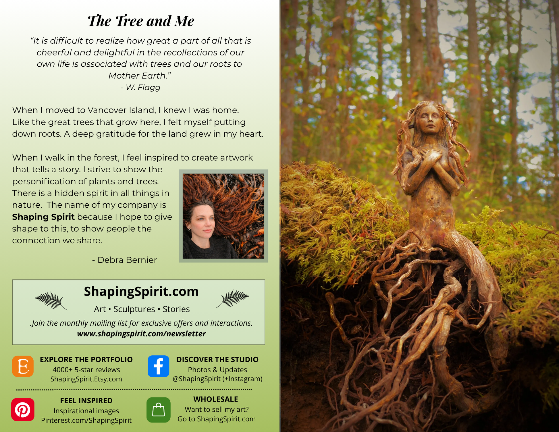 The Tree and Me - Forest Art Card - Nature Inspired Greeting Card