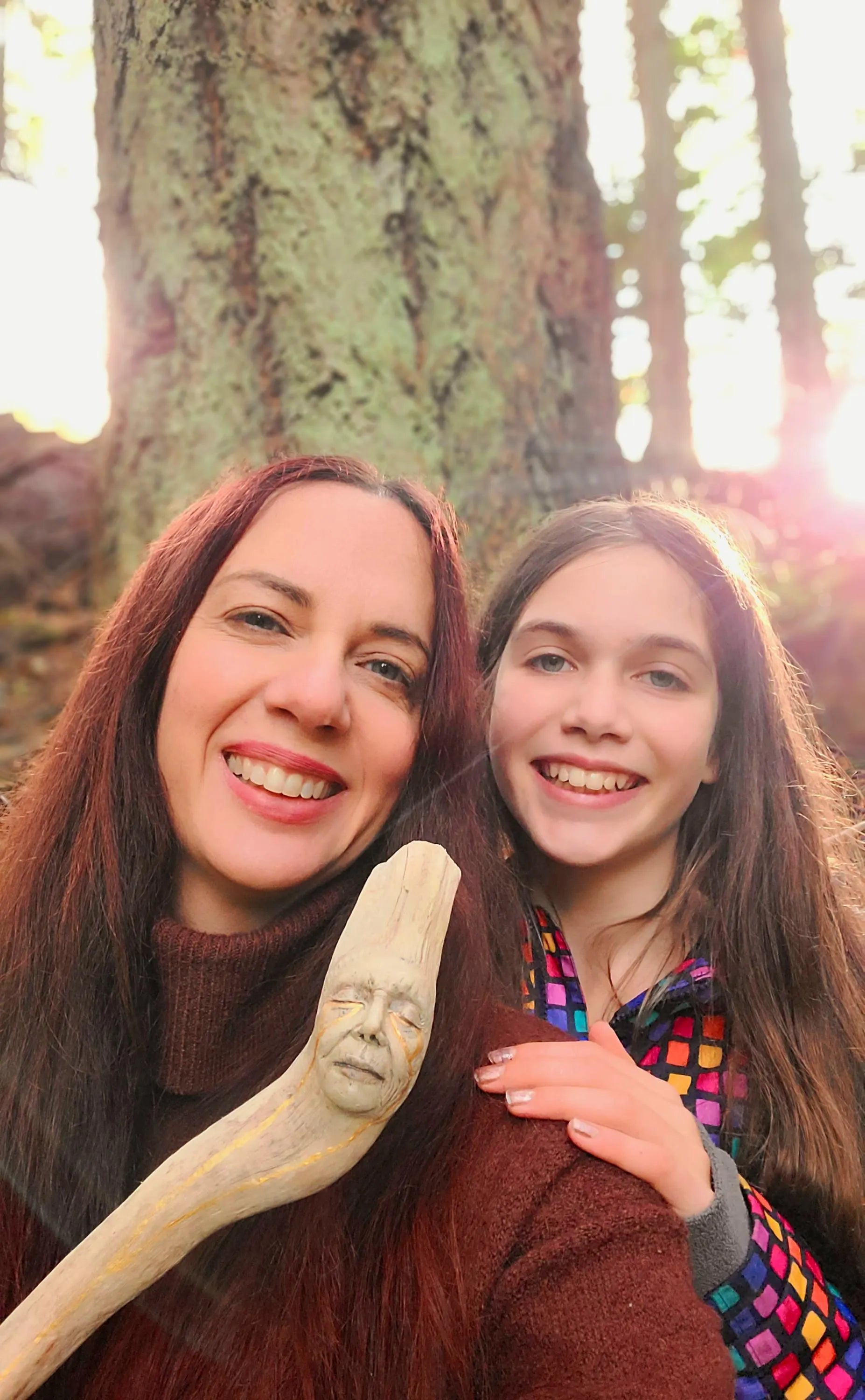 All The Light We Do Not See, Driftwood talking-stick artwork, by Shaping Spirit, Debra Bernier