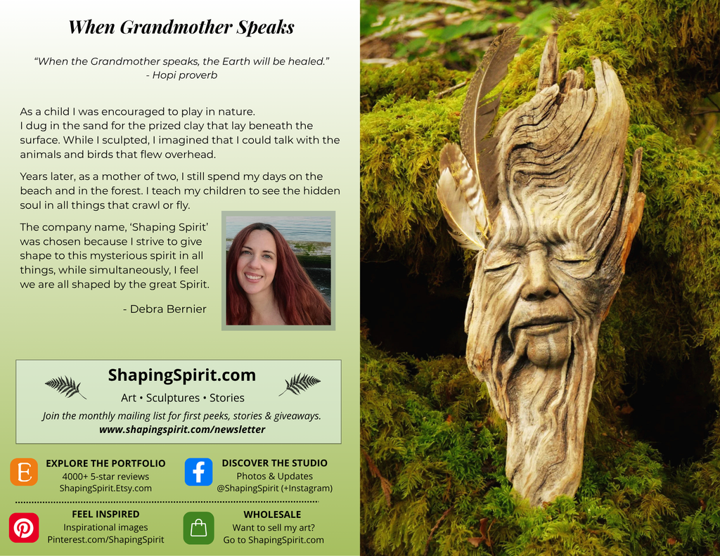 When Grandmother Speaks - Elder Wisdom Art Card - Spiritual Greeting Card