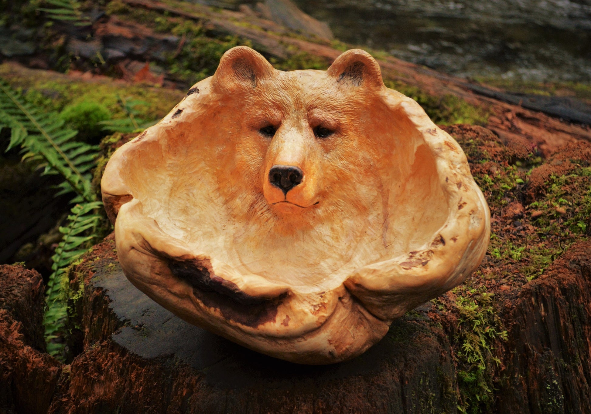FREE SHIPPING - Art Card, Bear Bowl by Debra Bernier, Shaping Spirit