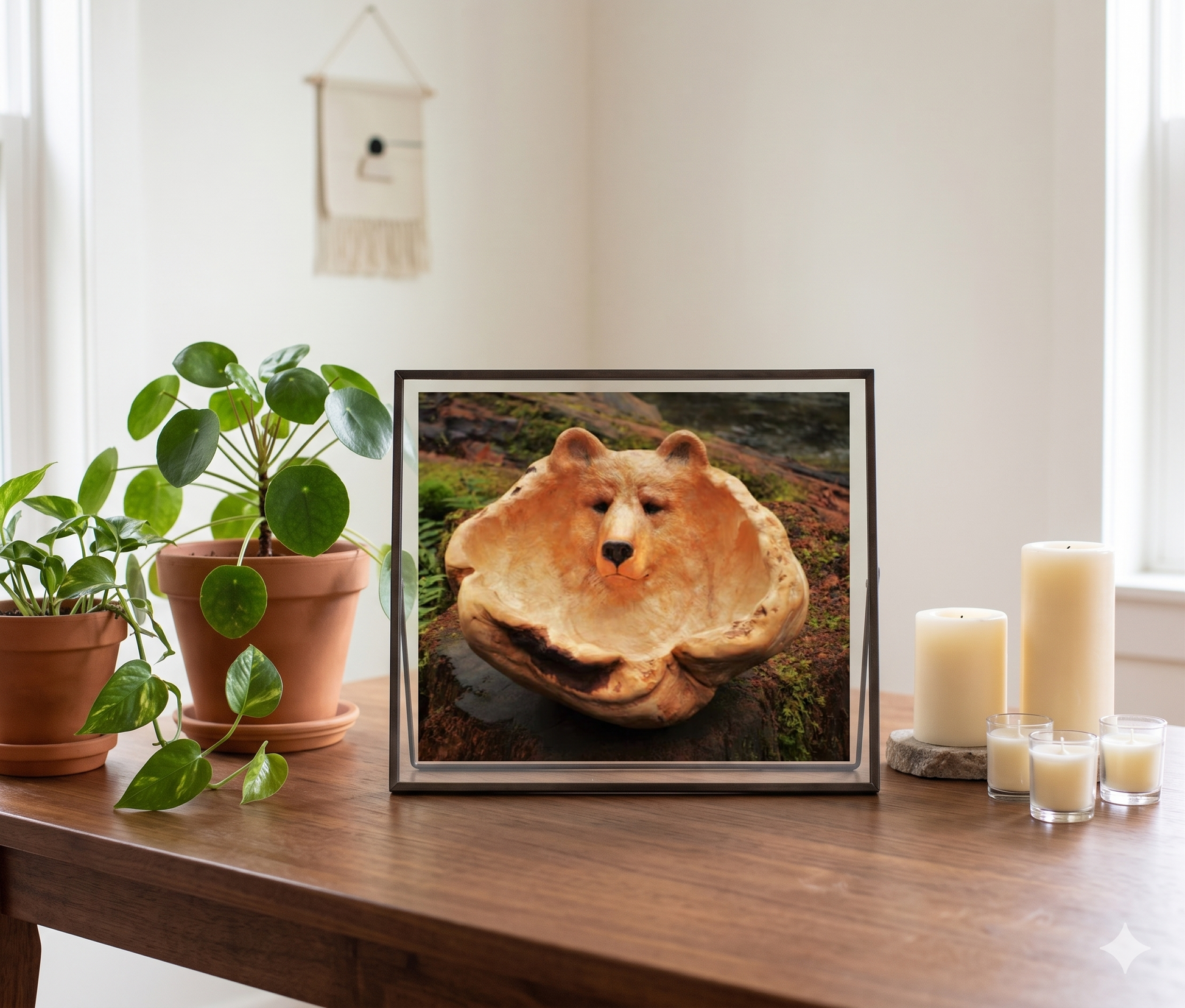 Bear Bowl | Wildlife Art Card | Nature Inspired Greeting Card